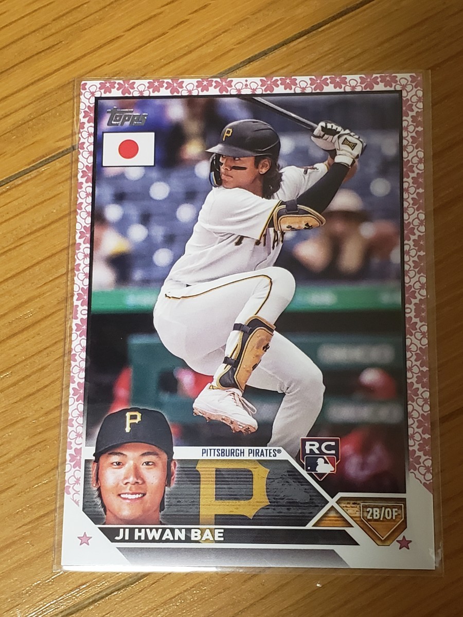 topps JAPAN EDITION 2023 23 PIRATE パイレーツ JI HWAN BAE ジファン 桜柄 99枚限定 RC ルーキー_画像1