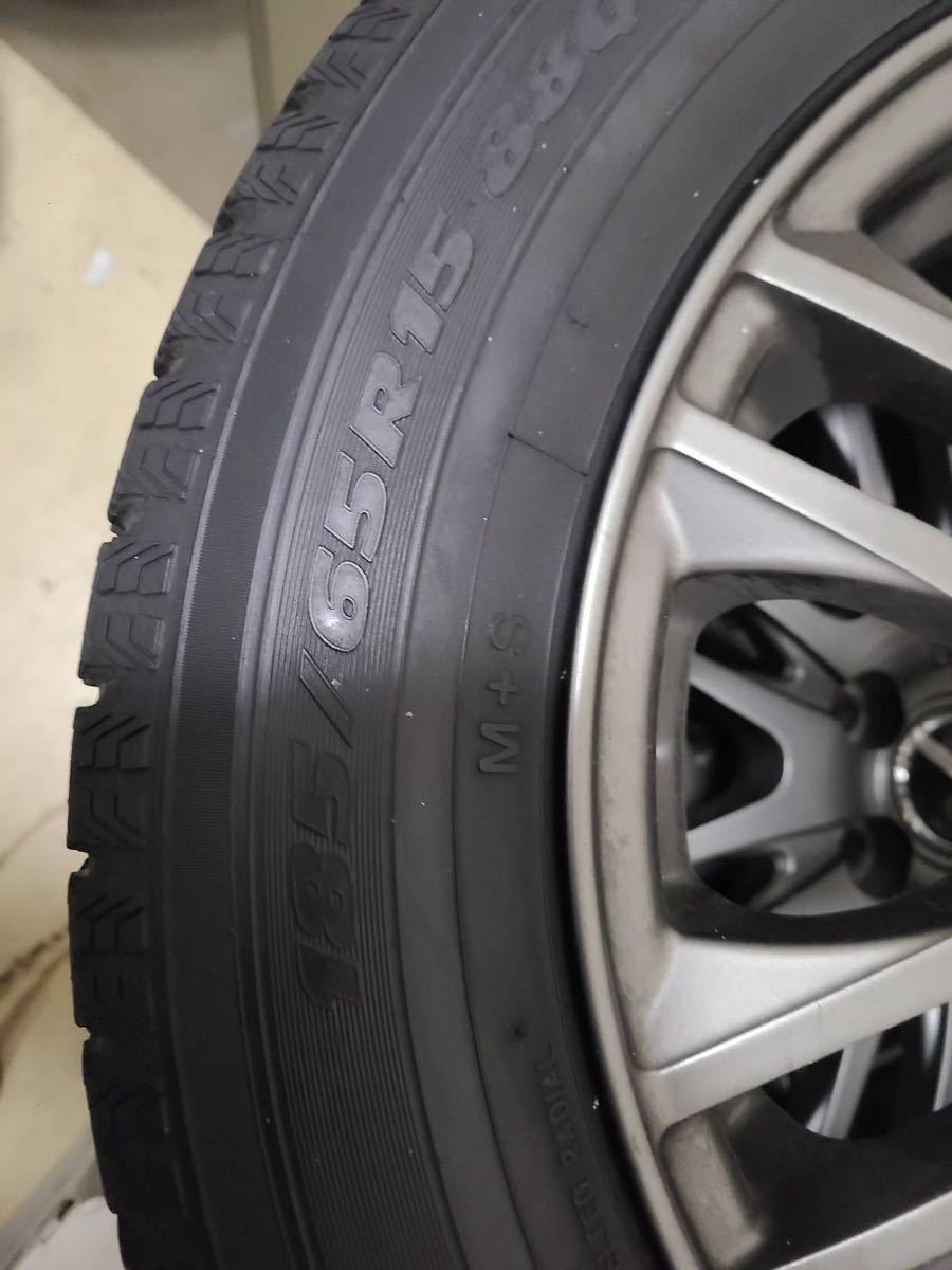 15インチホイール付き TOYO GARIT G5 スタッドレス 185/65R15 4本 プリウス に使用 発送は着払い 2014年製_画像5