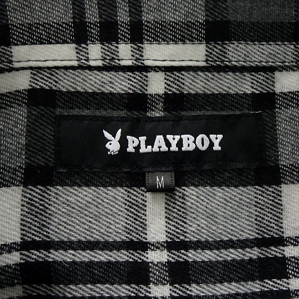 新品 プレイボーイ 23年秋冬 起毛 ビエラ チェック シャツ L 【33043_99-2】 PLAYBOY メンズ 長袖 フランネル ネルシャツ ボタンダウン_画像10