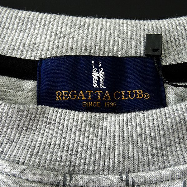 新品 レガッタクラブ 裏起毛 スウェット プルオーバー LL 薄灰 【3WRC-R233_GA】 REGATTA CLUB 秋冬 メンズ トレーナー チェック_画像9