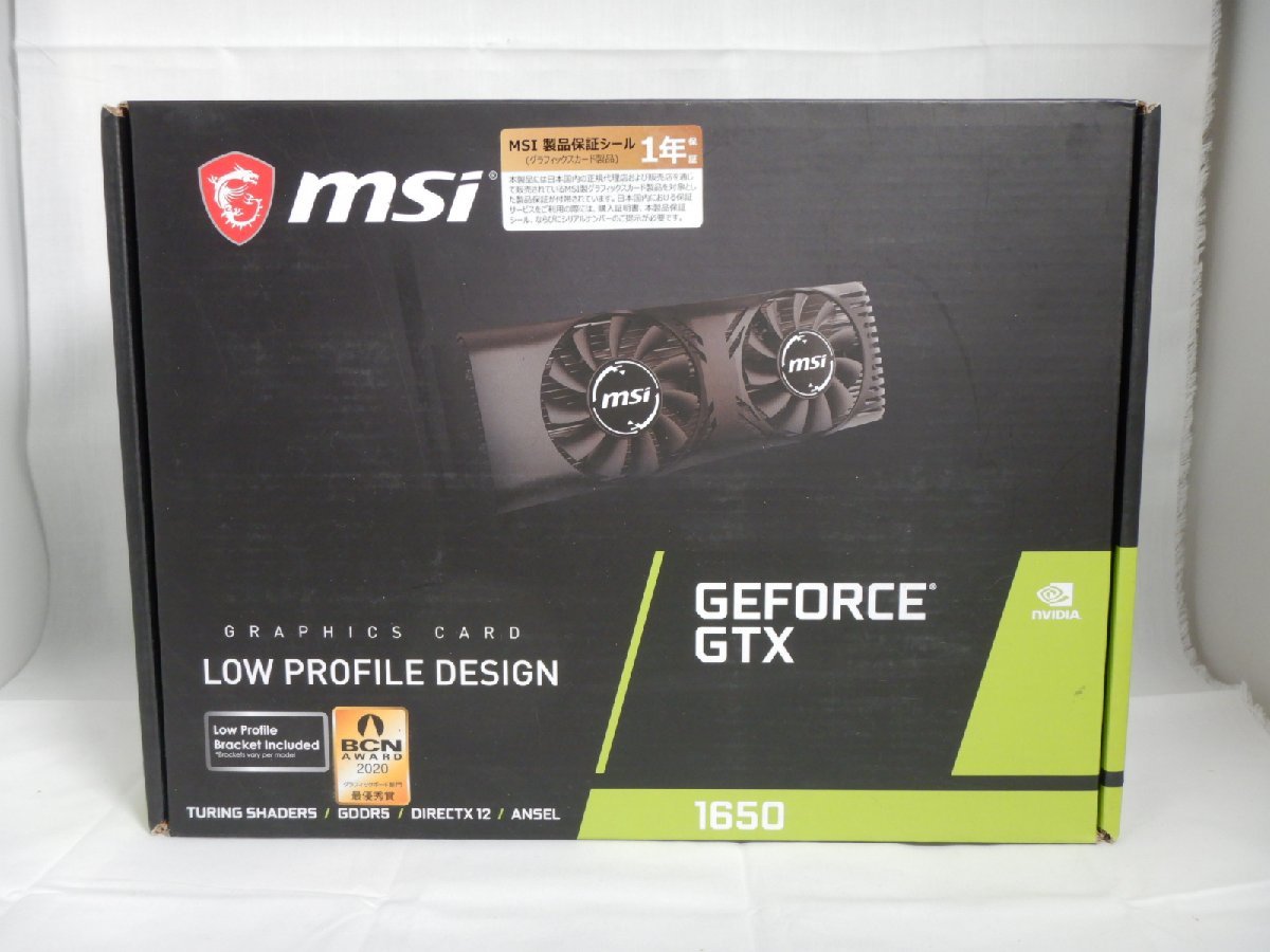 【サイコム】 MSI GeForce GTX 1650 4GT LP (GeForce GTX1650) @新品@ u0105F_画像1