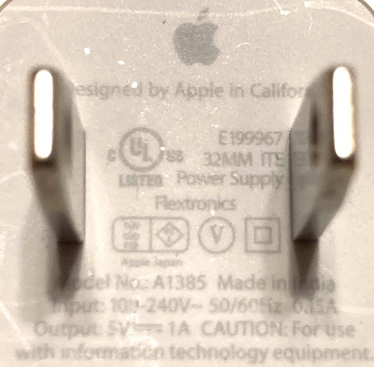 純正品 iPhone Apple 充電器 電源アダプタ コンセント 2個セット A1385の画像4