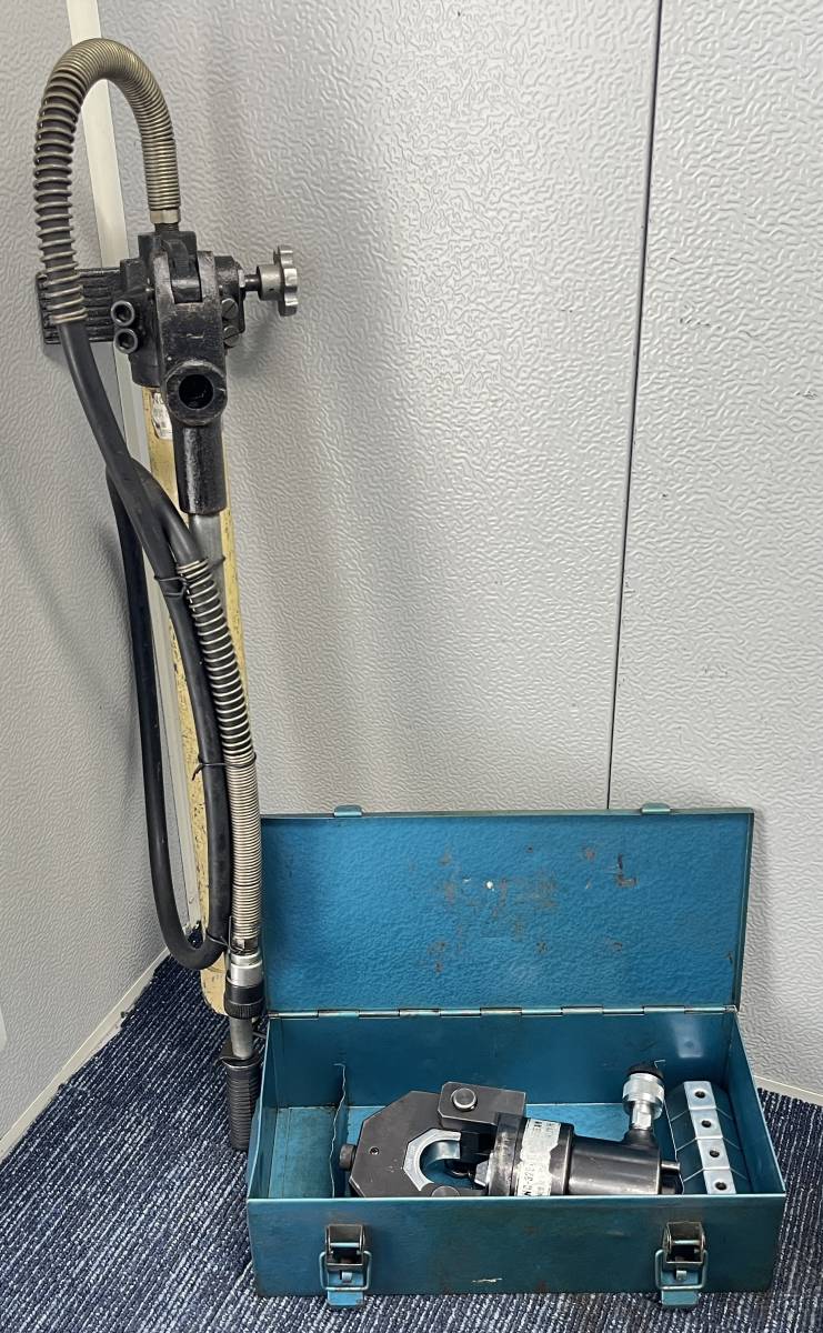 【中古品】NISHIDA 西田製作所 手動油圧ポンプ NC700型・油圧圧着機 NC-325DII型セット 圧着工具 電気工事 電設 配線 NC-325D2 1296_画像1