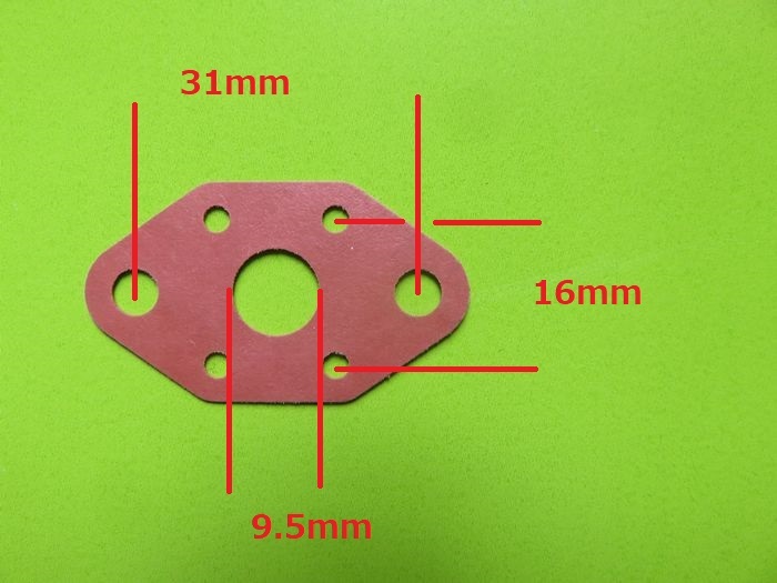 ワルボロ WYJ WYK WYL WYC インテークガスケット　互換製品　パッキン　草刈機　刈払機　walbro　部品　　(ボア径　9.5ｍｍ)_画像2