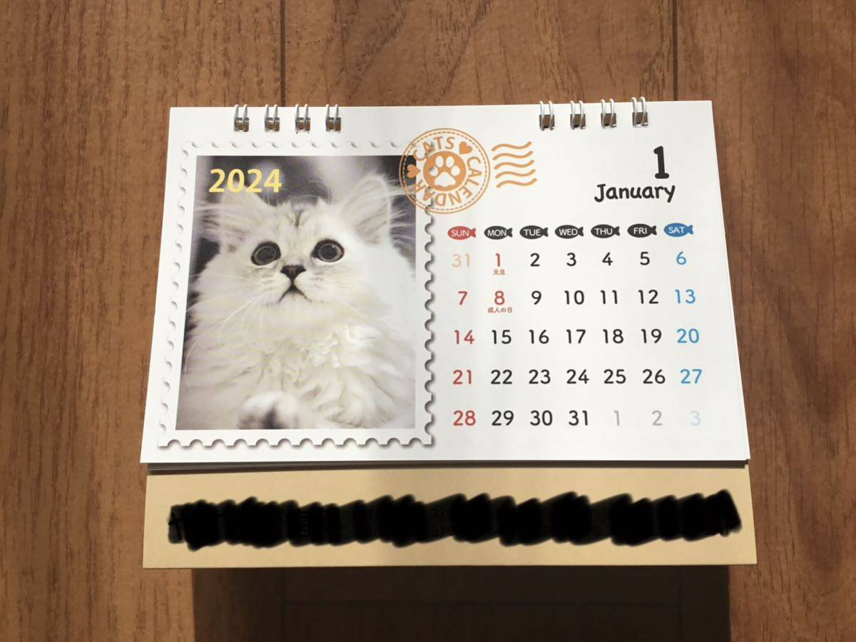 可愛い*°2024年　猫☆にゃんこ　カレンダー☆卓上カレンダー_画像1