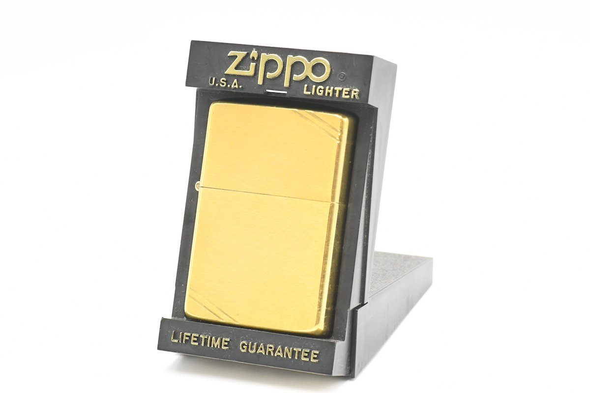 ZIPPO ジッポ ダイアゴナルライン ゴールド オイルライター 喫煙具 20786066_画像1