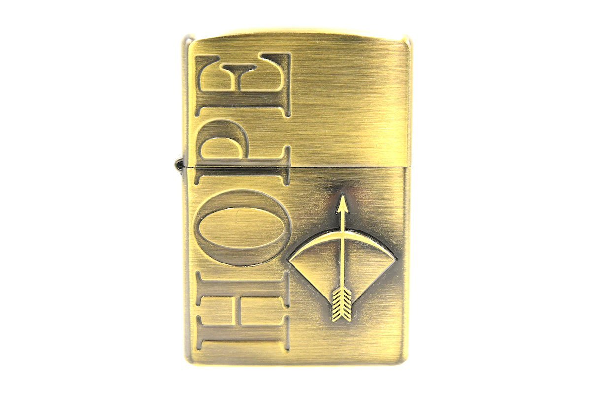 Zippo ジッポー HOPE ホープ アロー ゴールドカラー オイルライター 喫煙具 箱 20786139_画像2