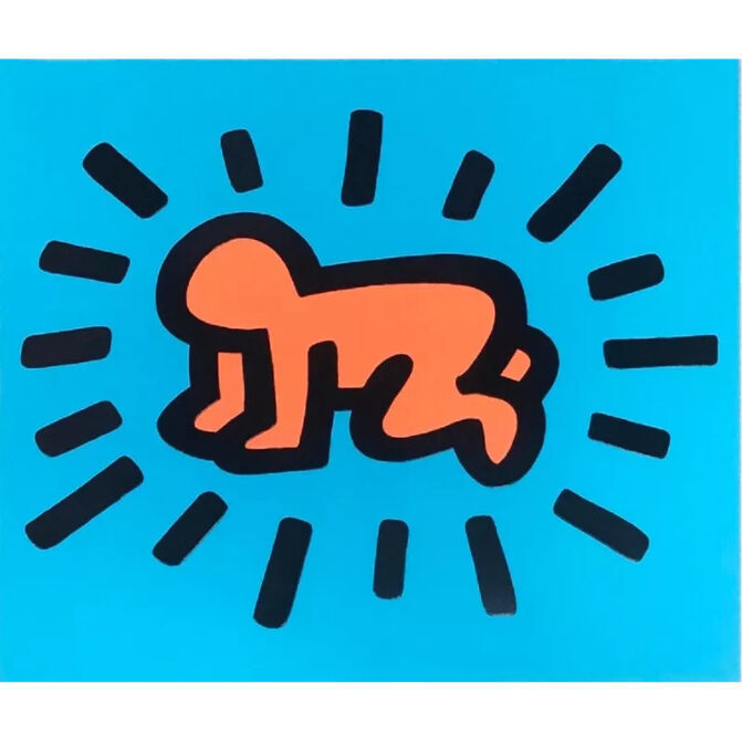 新品/即決【Keith Haring/ Radiant Baby】ピンバッジ/ピンズ/ポップアート/キースヘリング/1900年作/NY/アメリカ買付/ベイビー(ar-236-4)_画像4