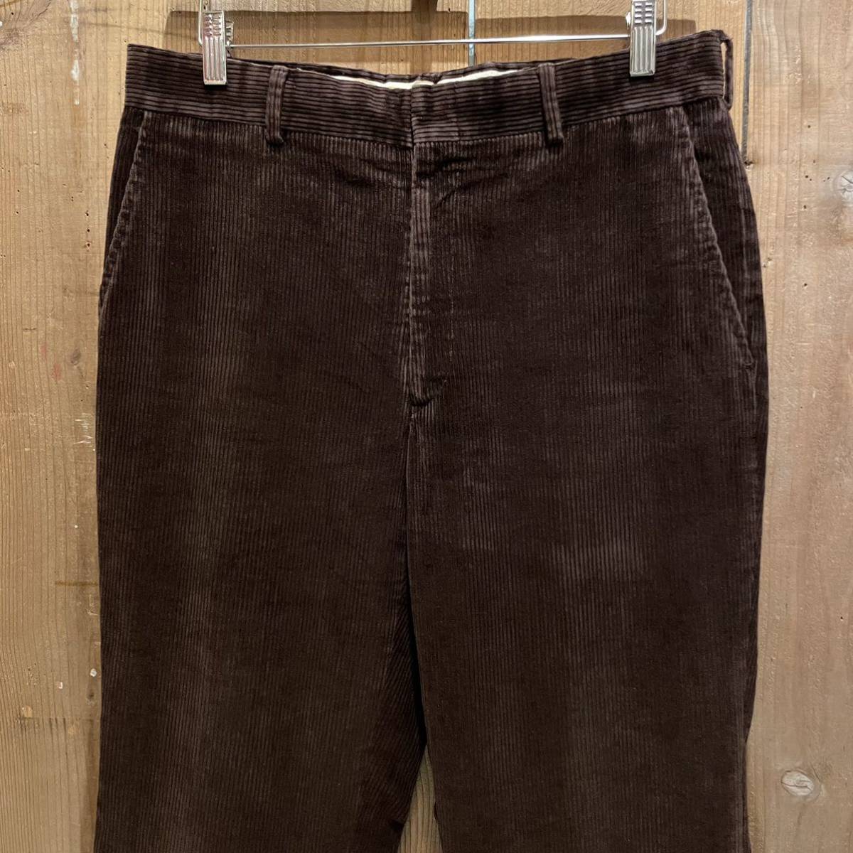 【W33 L33】 70s USA製 L.L.Bean 太畝 コーデュロイ パンツ エルエルビーン ビンテージ アメリカ古着 80s 60s ブラウン 茶色 フレア_画像7