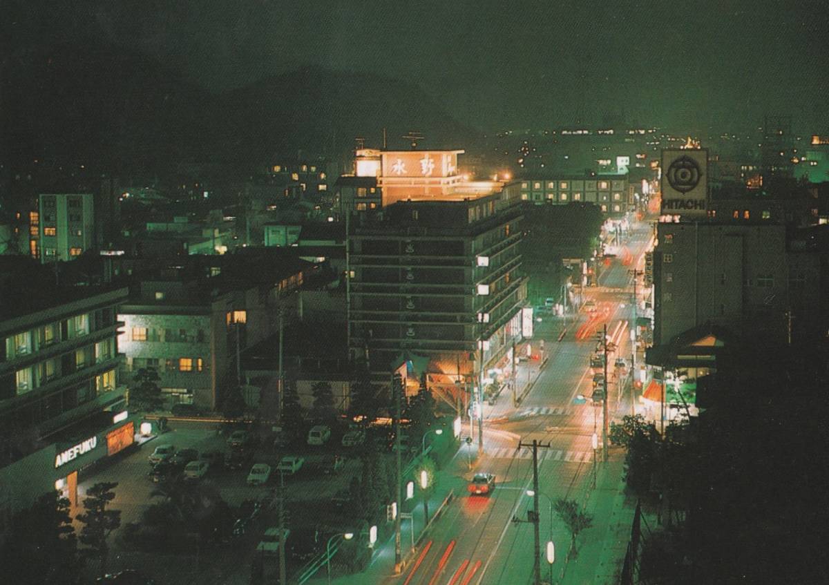 ☆◎ 湯田温泉 ◎【夜景】◇絵葉書◇山口 県◇ 街並◇_画像1