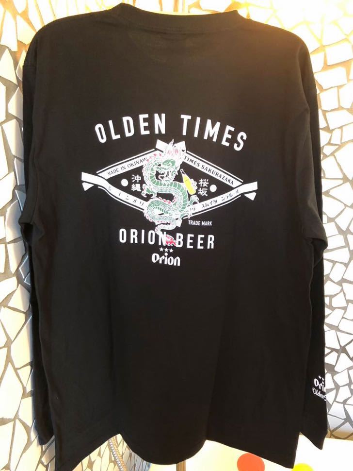 オリオンビール×OLDEN TIMES龍ロングTシャツ　黒_画像1