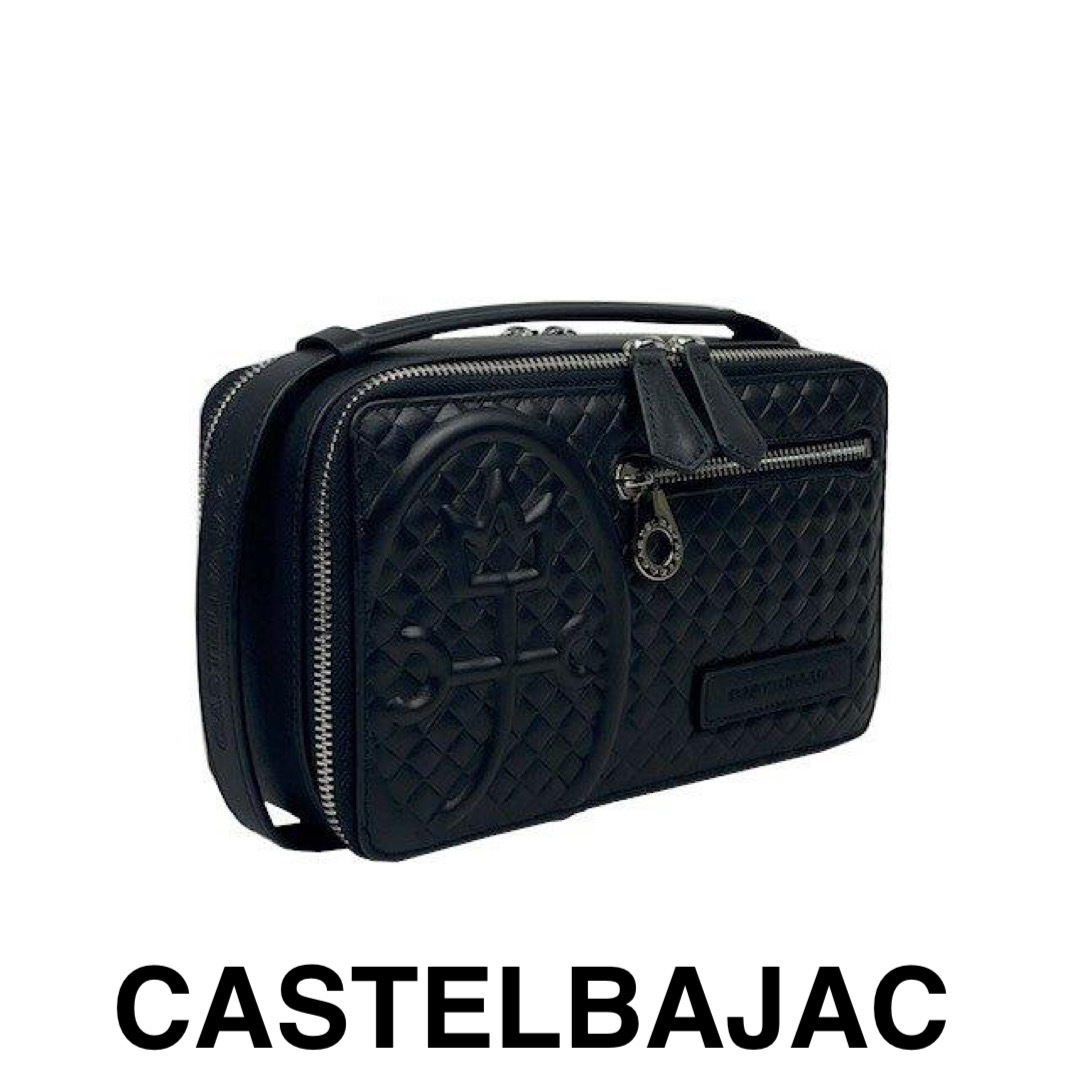 カステルバジャック CASTELBAJAC レザー 本革 牛革 バッグ型財布 通勤 ゴルフ ウォレットバッグ セカンドバッグ 047221-2 クロの画像1