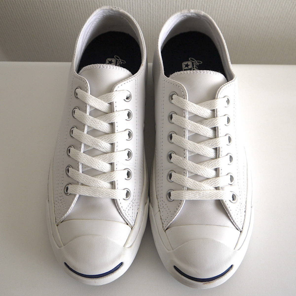 CONVERSE JACK PURCELL　コンバース ジャックパーセル　本革レザー〈 5インチ　24cm 〉ホワイト　極美品_画像6