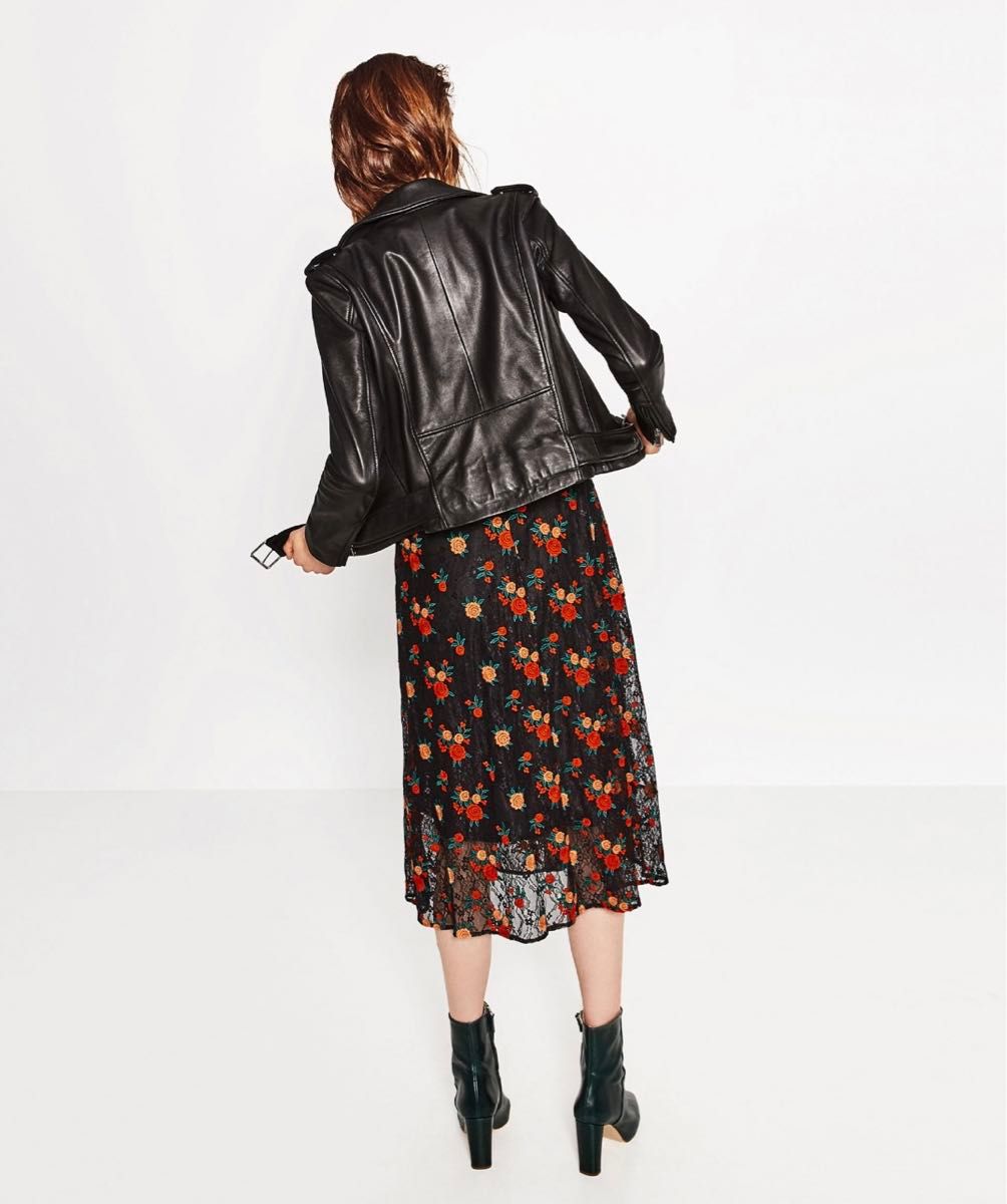 ZARA ザラ ベーシックレザージャケット ライダースブルゾン 黒 S ZARA ザラ ベーシックレザージャケット ライダースブルゾン 黒 S