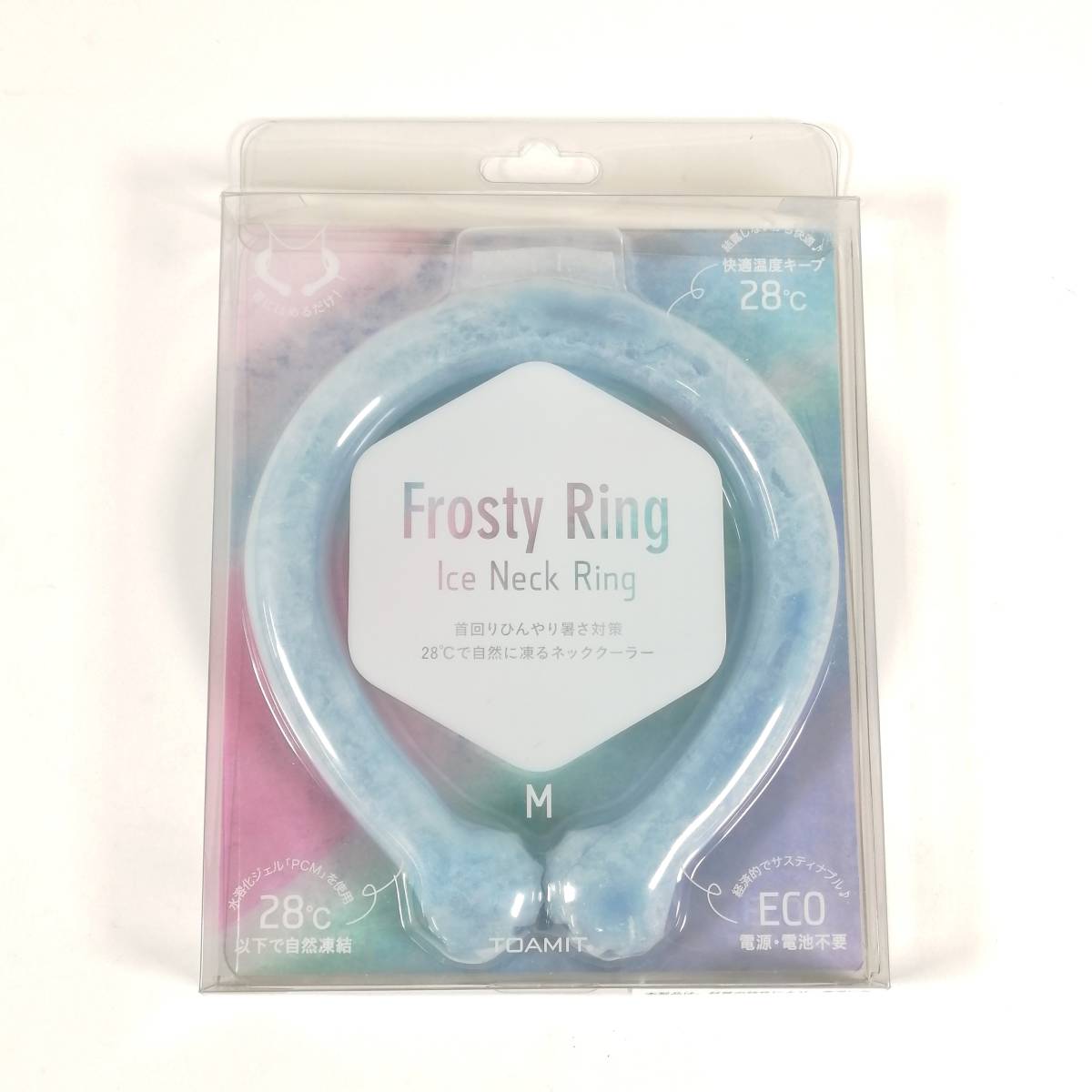 【未使用・2個セット】Frosty Ring Ice Neck Ring 白(L)　ブルー(M) フロスティリング ネッククーラー 熱中症対策 オシャレ (#D5XZH)_画像4