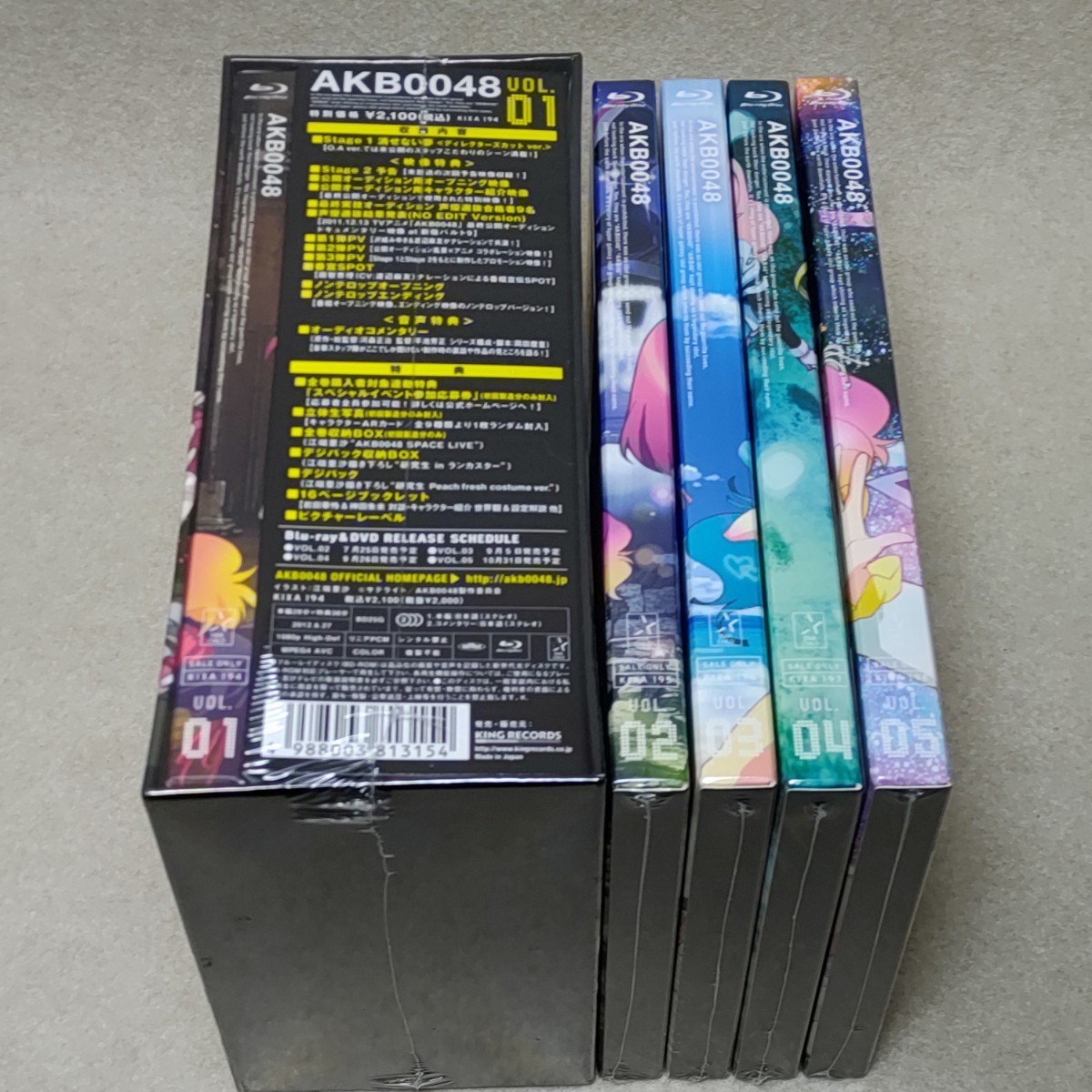 未開封 ブルーレイ AKB0048 Blu-ray 全5巻セット 初回