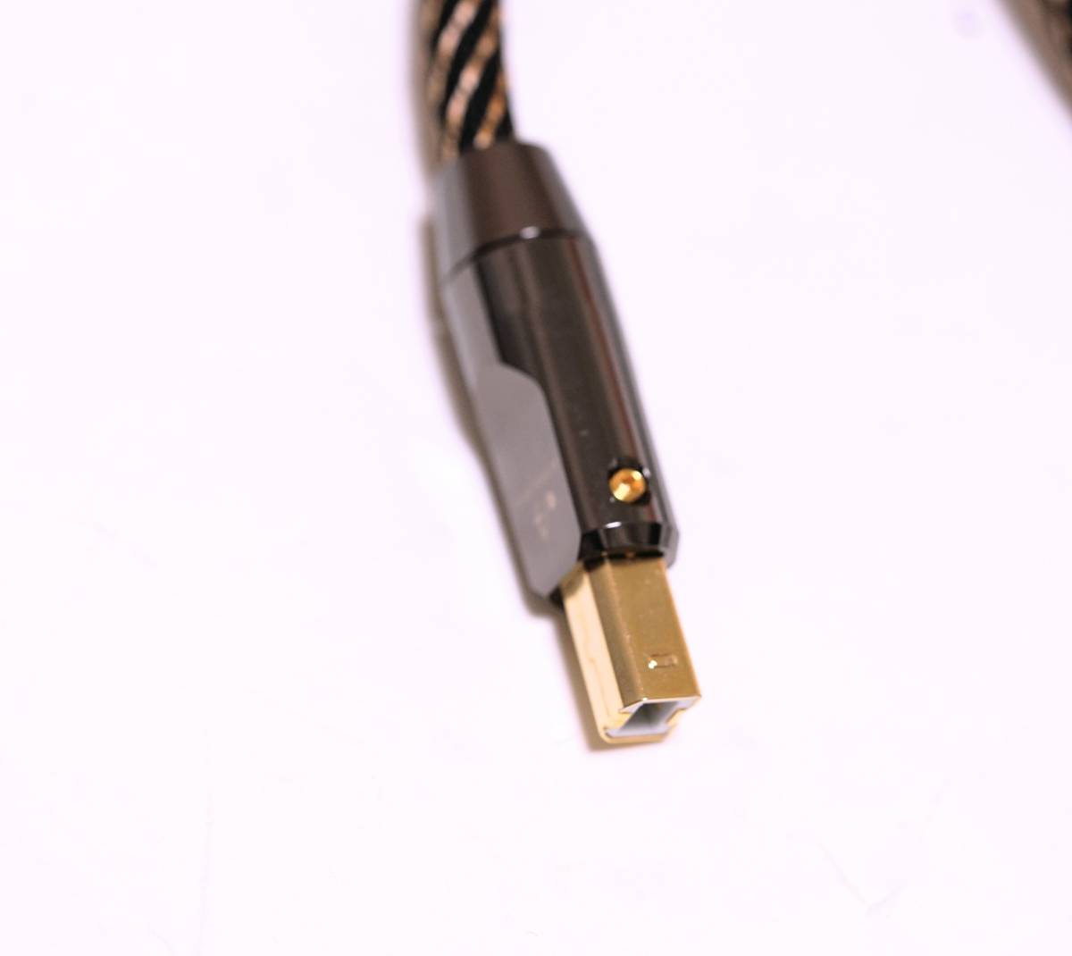 USB-C to B ケーブル 1m 鏡面仕上げジュラルミンCNC削り出し金メッキプラグ、国産カナレ6NOFC線材採用 オーディオ用_画像3