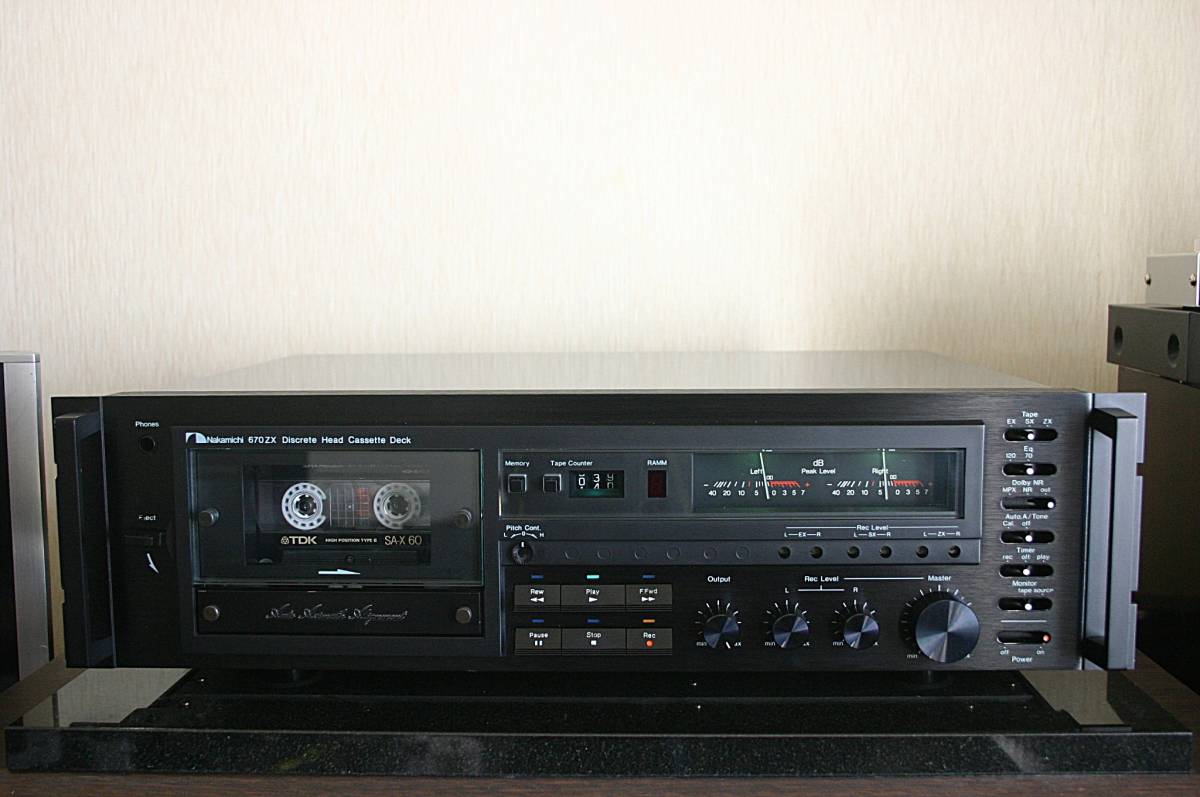 【整備レストア済】程度極上品 Nakamichi 670ZX 取説付_画像1