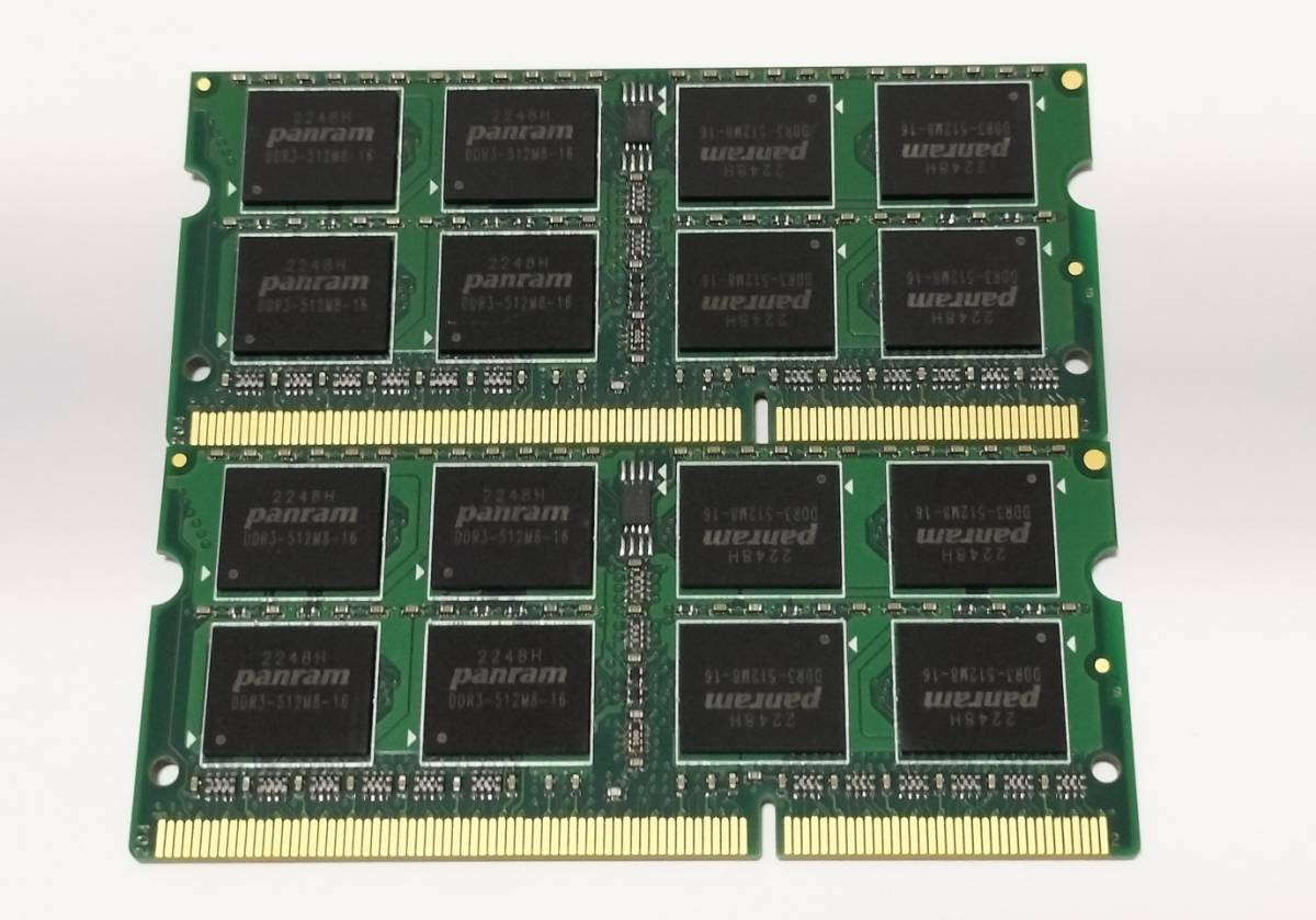 ■CFD Panram W3N1600PS-L8G ノートPC用メモリ SODIMM DDR3-1600 PC3-12800 8GB 1.35V 2枚組 計16GB _画像2