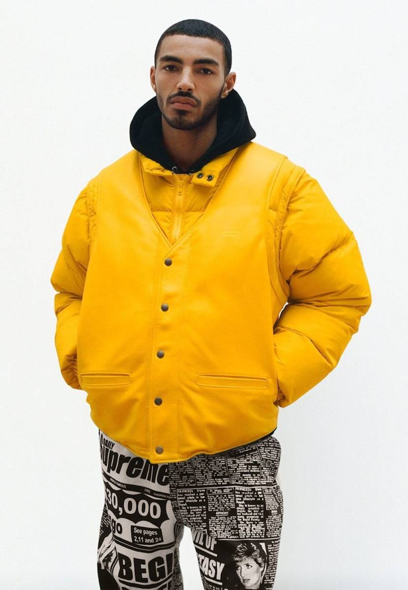 Supreme Schott Down Leather Vest Puffy Jacket シュプリーム Supreme Schott Down Leather Vest Puffy Jacket シュプリーム