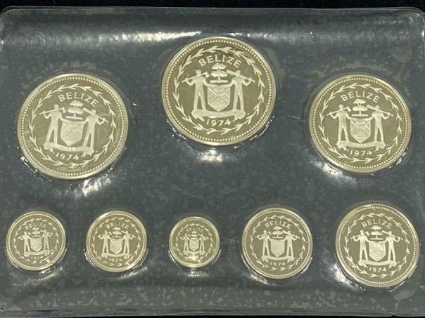 ベリーゼ国新貨幣プルーフセット1974年版 フランクリンミント社 美品 証明書付の画像4