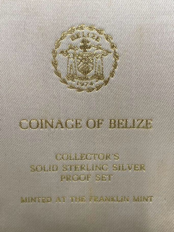 ベリーゼ国新貨幣プルーフセット1974年版 フランクリンミント社 美品 証明書付の画像8