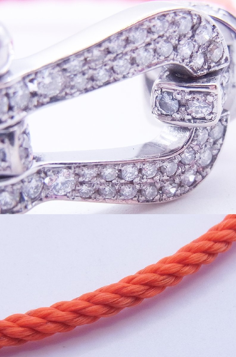 FRED Fred force 10* bracele orange Au750 white gold diamond 921323 size :18* beautiful goods *K0603750