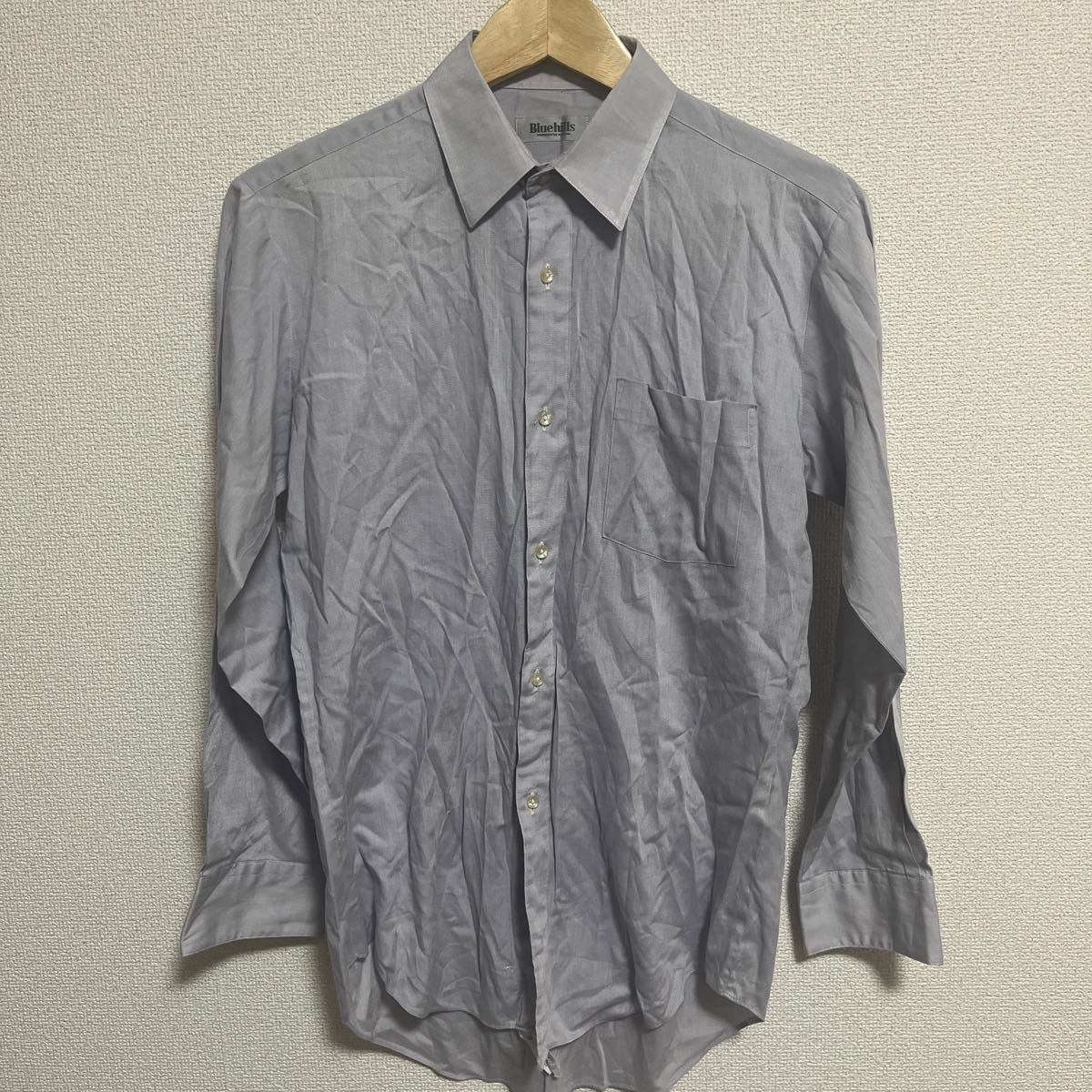 Bluehills ワイシャツ カッターシャツ 長袖シャツ 洋服の青山 薄紫