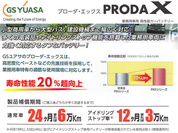 GS Yuasa PRX-130F51 large car battery idling Stop correspondence PRODA X GS YUASA PRX130F51 payment on delivery un- possible free shipping 