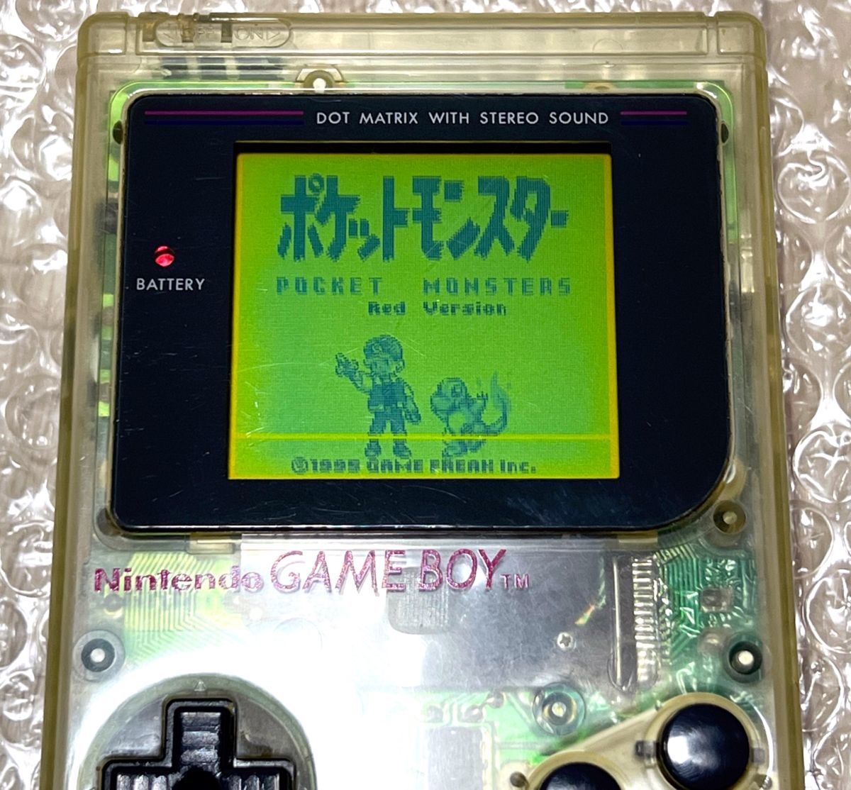 〈一部難あり・動作確認済み〉GB 初代 ゲームボーイ ブロス 本体 DMG-01 スケルトン GAMEBOY bros. クリア 透明_画像7