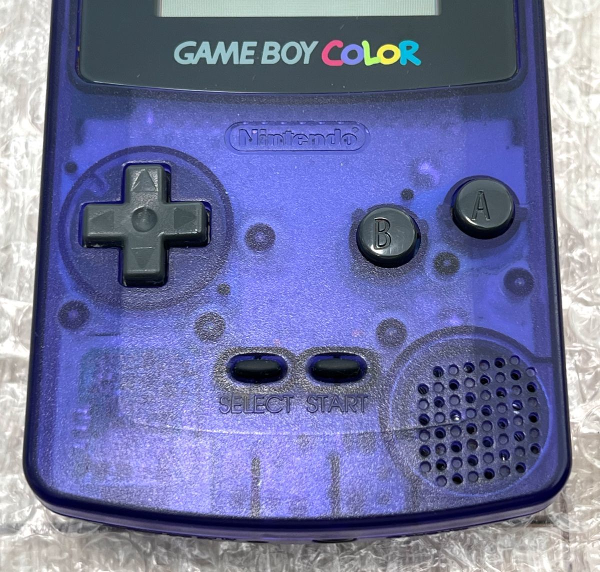 〈良品・動作確認済〉GBC ゲームボーイカラー 本体 トイザラス限定 ミッドナイトブルー CGB-001＋通信ケーブル＋テトリスDX GAMEBOY COLOR_画像4