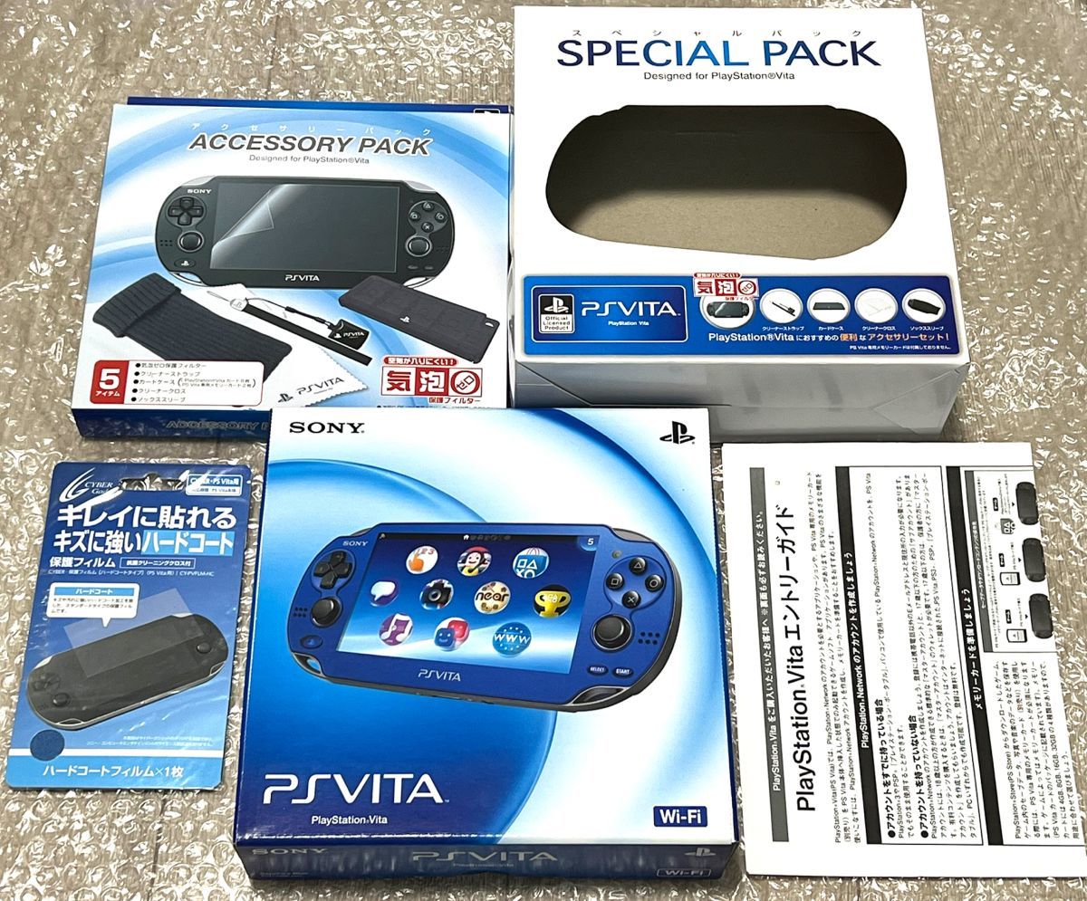 〈新品同様・ほぼ未使用・極美品〉PS vita PCH -1000 サファイアブルー 本体 スペシャルパック PlayStation 初期型 有機EL PCH-1100_画像1