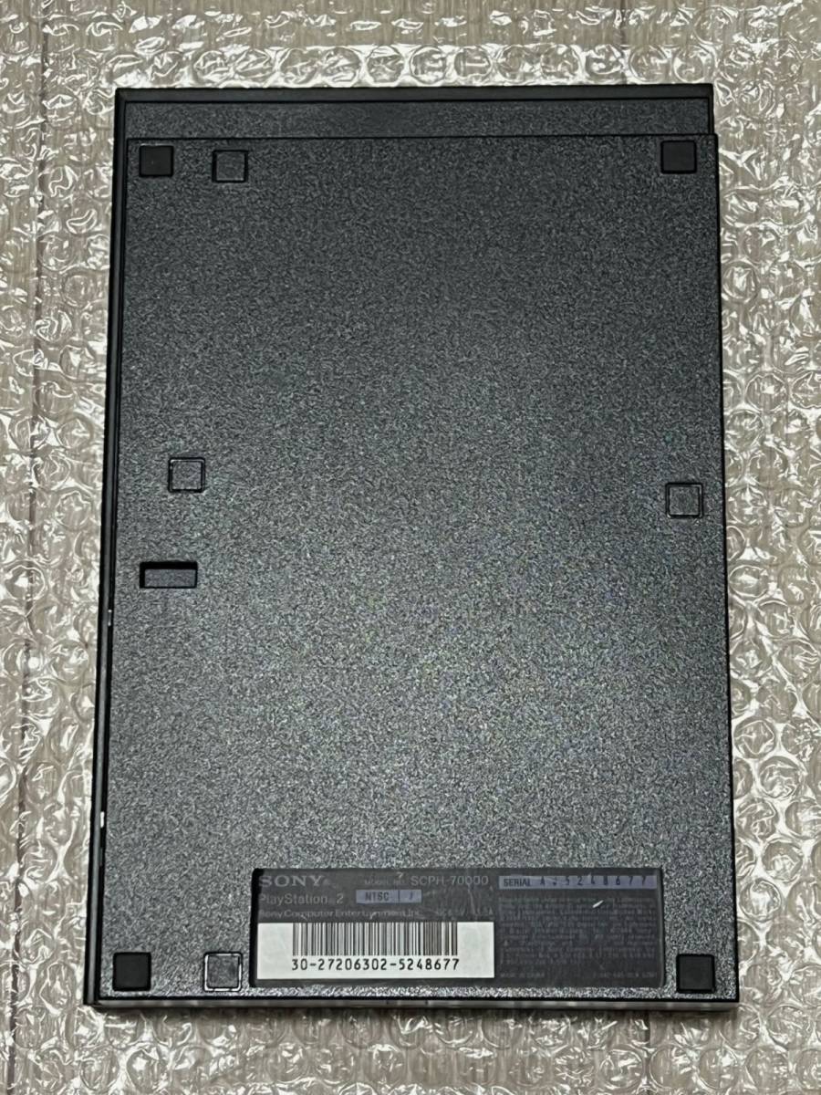 〈準美品・動作確認済み〉PS2 プレイステーション2 SCPH-70000 CB チャコールブラック 薄型 本体 プレステ2 PlayStation2_画像3