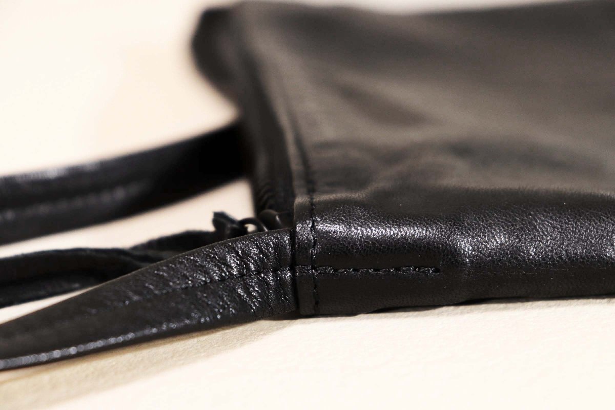 * unused * Jurgen Lehl / original leather shoulder bag / diagonal .. leather bag regular price 2.9 ten thousand : black xw226
