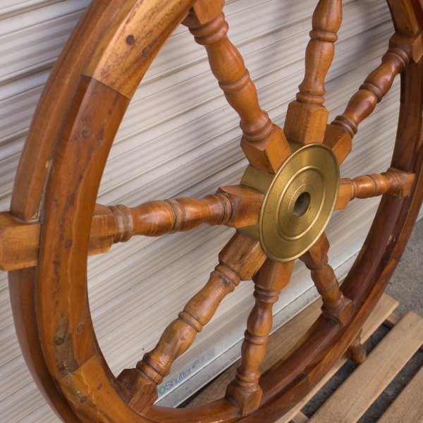  boat. steering wheel lato.. wheel diameter 107cm weight approximately 10kg interior * ornament etc. 