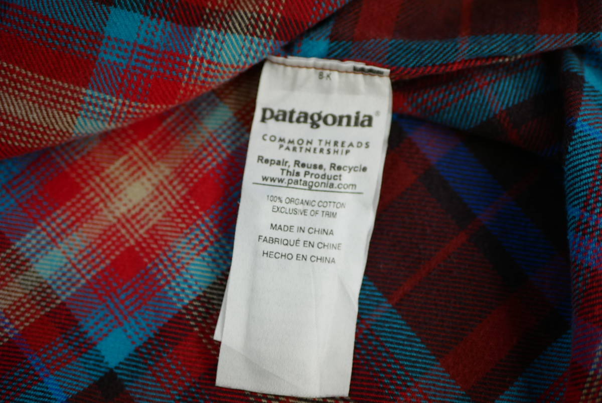 36s patagoniaパタゴニアネルシャツ長袖オーガニックコットン【M】ビンテージUSA古着 の画像4