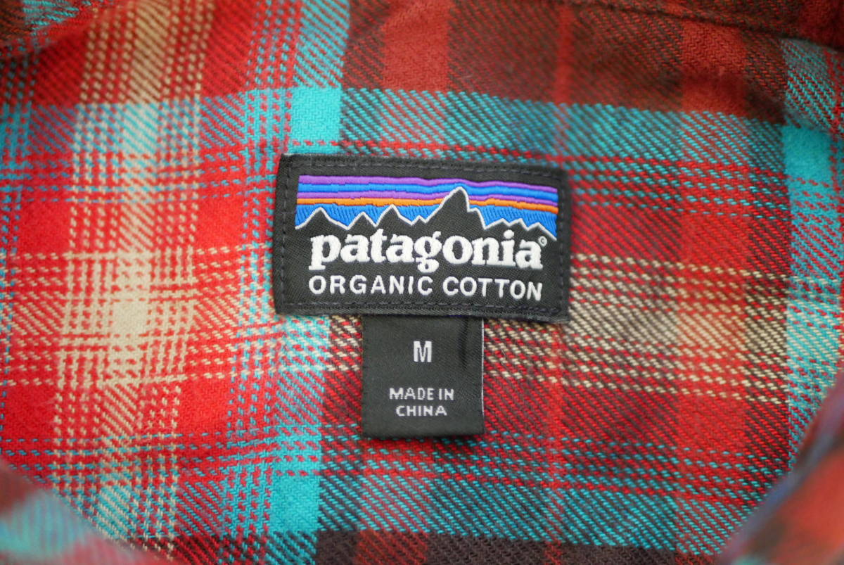 36s patagoniaパタゴニアネルシャツ長袖オーガニックコットン【M】ビンテージUSA古着 の画像3