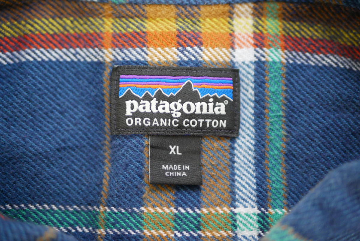 36s patagoniaパタゴニアヘビーネルシャツ長袖オーガニックコットン【XL】ビンテージUSA古着 _画像3