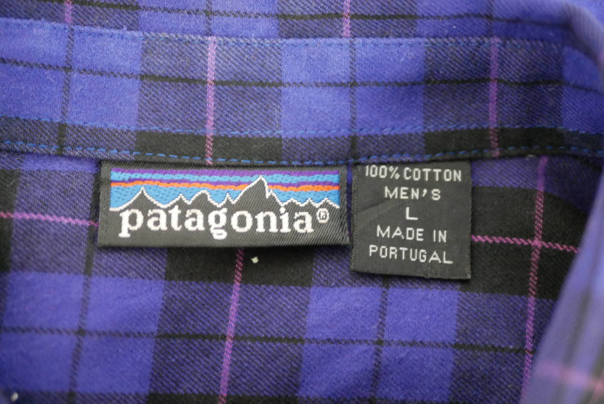 36s patagoniaパタゴニアコットンシャツ長袖オーガニックコットン 【L】ビンテージUSA古着_画像3