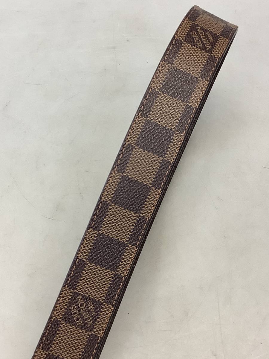 Y1813 LOUIS VUITTON ルイヴィトン M6802 ダミエ サンチュール キャレ サイズ 80/32 ベルト メンズ ブラウン系_画像4