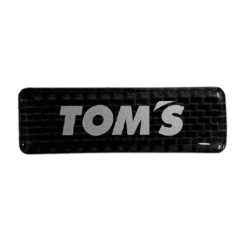 TOM`S トムス ドライカーカーボン エンブレム 縦20mm横62mm厚さ2mm ステッカー 貼付タイプ 代引き不可商品_画像1