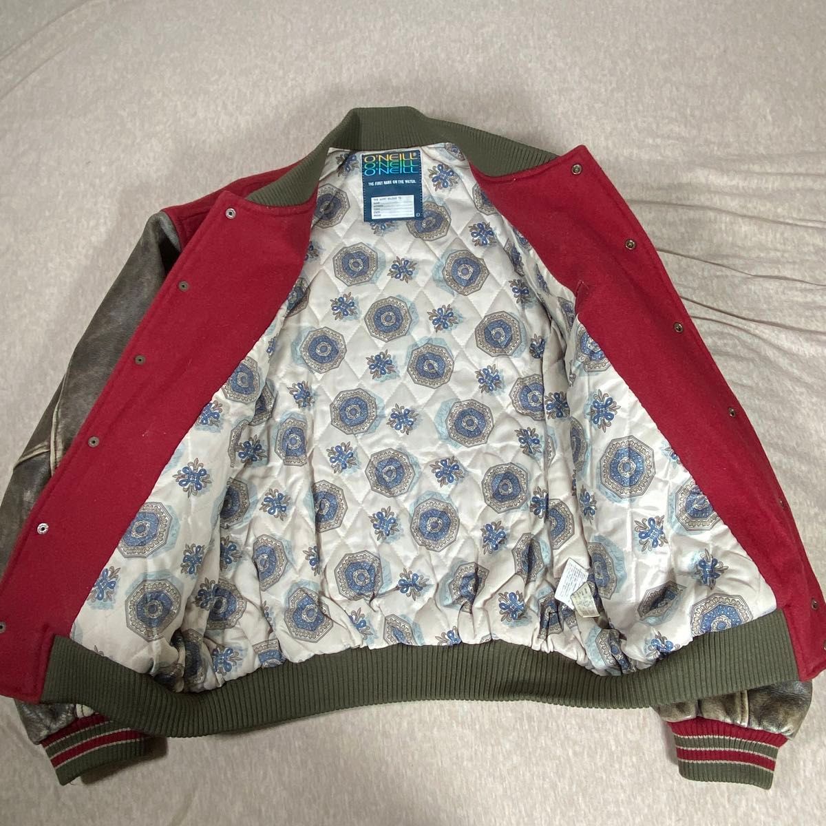 80s o'neill オニール レザーウールスタジアムジャンパー 80s o'neill オニール レザーウールスタジアムジャンパー