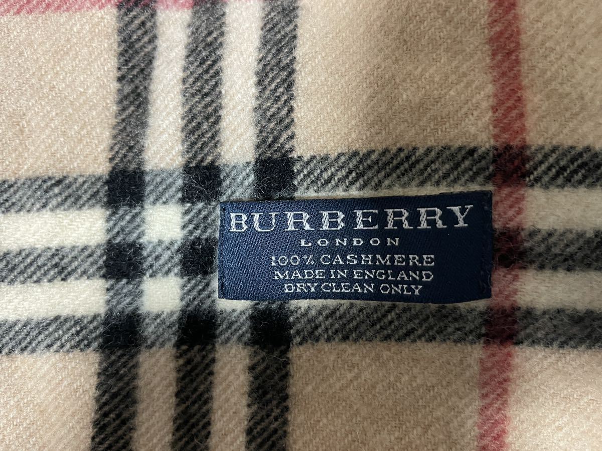 BURBERRY バーバリー フリンジ　マフラー カシミア_画像2