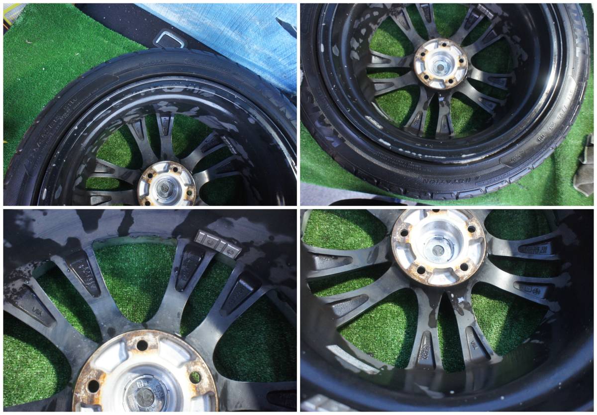 PM performance wheels バリ溝 18インチ pcd114.3　7.5J 5穴 5H アルミホイール　KENDAタイヤ19年　 225/45ZR18 91W_画像1