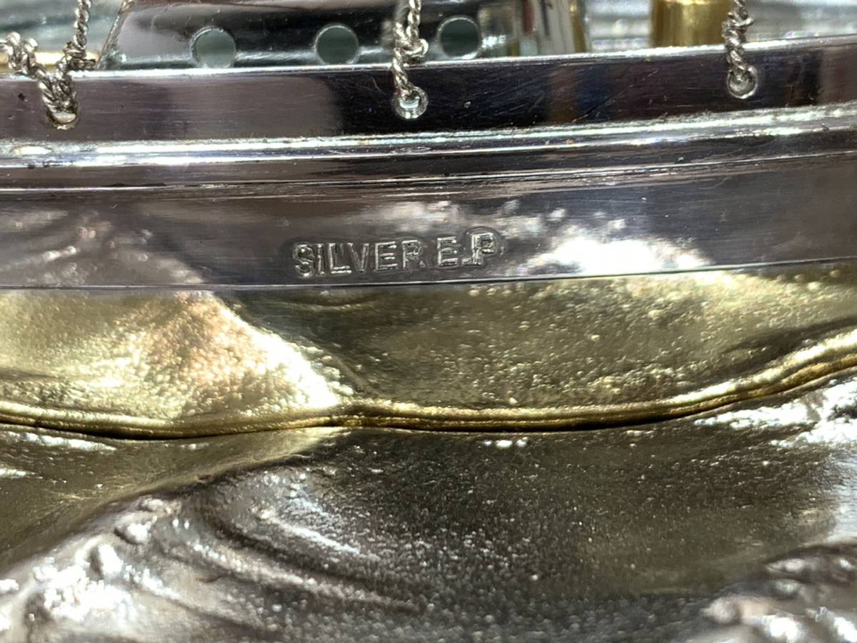 Ｍ2845　銀製品 帆船 ヨット SILVER E.P 開場記念杯 優勝 平成十六年 ガラスケース入り 置物 飾り_画像8