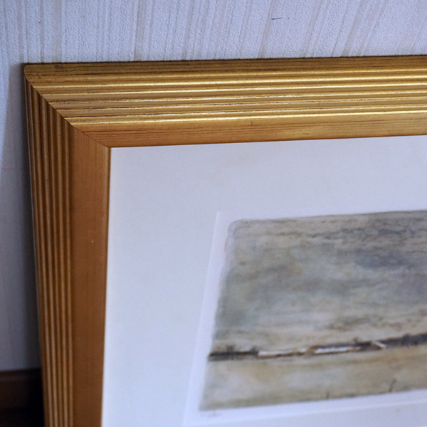 ◆ベルナール・ガントナー 「冬の朝」 ED有(123/185) フランス人気画家◆額サイズ 76.5cm×55.6cm 概ね綺麗です_画像5