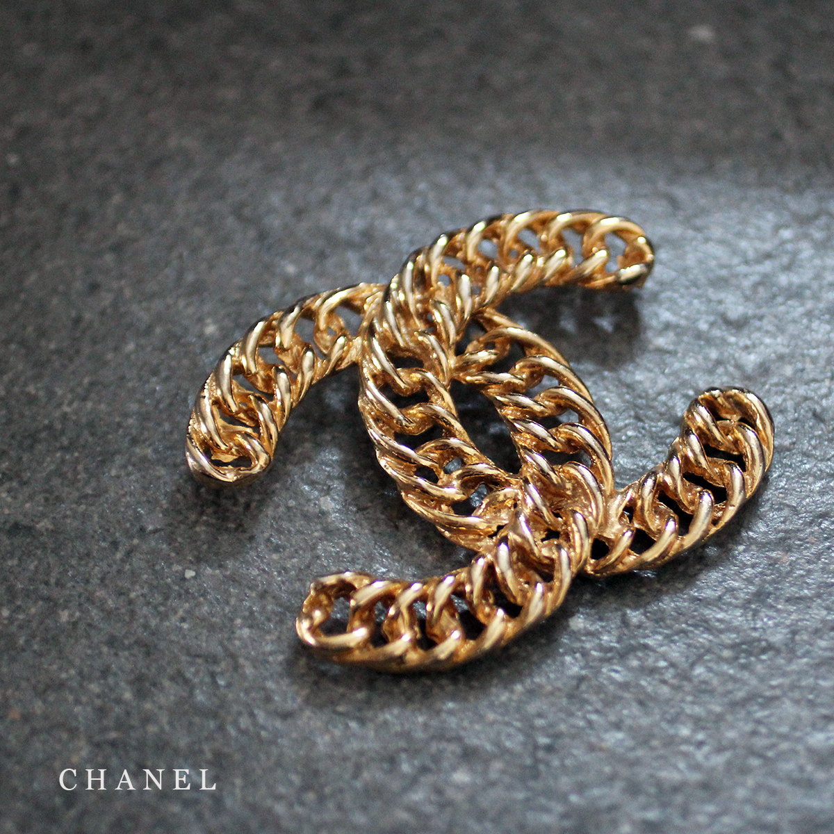  Chanel CHANEL 1107 печать примерно 5.3cm×6.5cm цепь здесь Mark Vintage подвеска с цепью брошь аксессуары ювелирные изделия мелкие вещи 