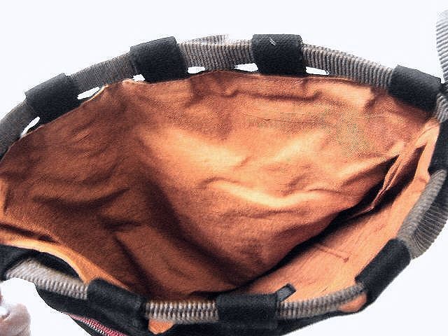 アウトレット 鹿革の本印伝を一部使用した 日本製・信玄袋（マチなし） 未使用品の画像8
