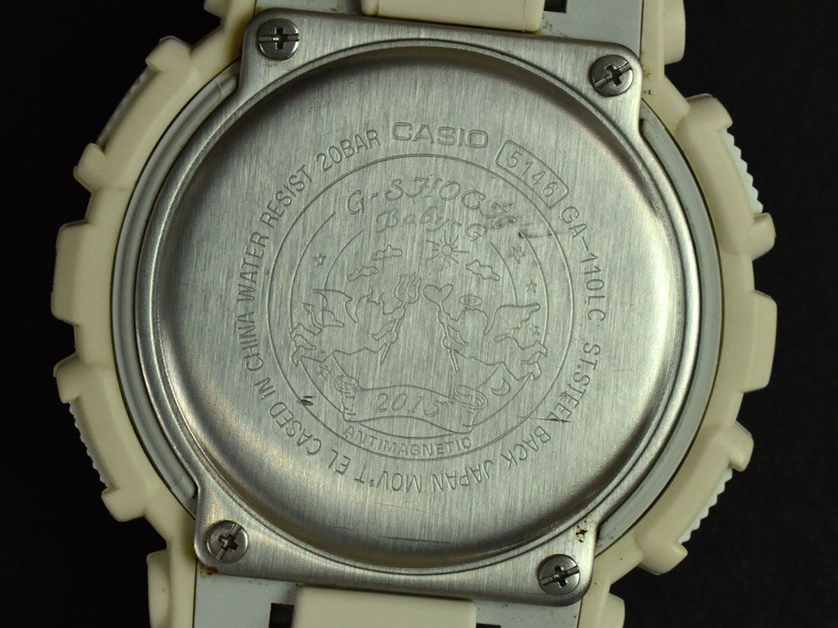 165400□動作確認済 CASIO カシオ G-SHOCK 腕時計 クォーツ GA-110LC 樹脂 ピンクゴールド ホワイト メンズ デジアナ スポーツ/ D_画像9