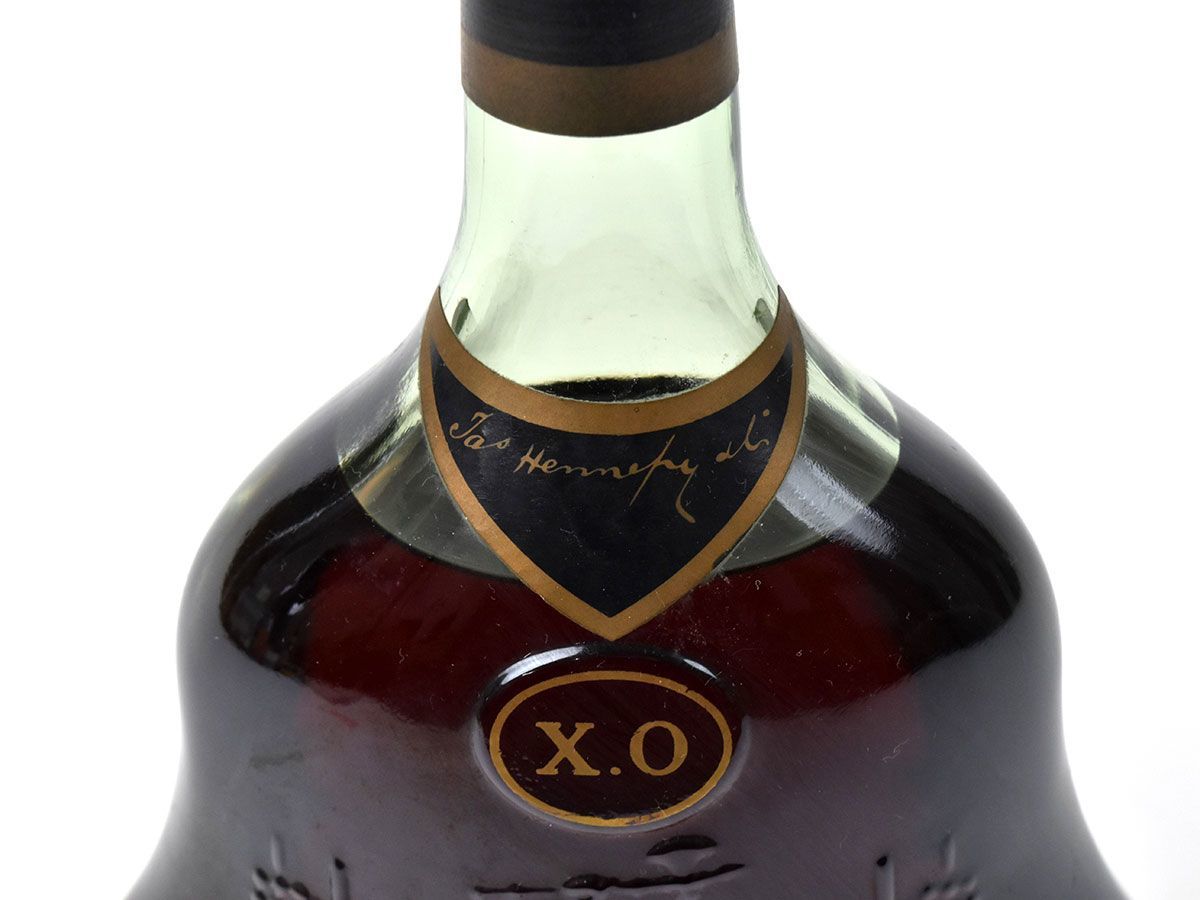 166270古酒◆未開栓 ヘネシーXO 金キャップ グリーンボトル 旧ラベル コニャック ブランデー Hennessy COGNAC BRANDY 700ml/ A_画像4